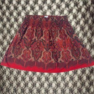 orange paisley plus size 24 boho hippie skirt fall autumn colors